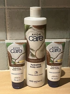 Avon Coconut Body Wash 400ml x1 & Hand Cream 75ml x2 - Picture 1 of 1
