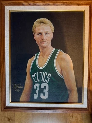Pintura enmarcada Larry Bird Boston Celtics Armond LaMontagne Foto 1 de 4