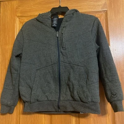 Sudadera Gris Oscuro Blanco Shawn Forrada Pesada con Cremallera Juvenil Mediana Foto 1 de 4