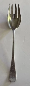 Rara antica forchetta da servizio Pat 1870 Tiffany Co argento sterling edera grande 10,5" - Foto 1 di 11