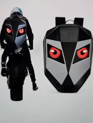 LED FREIZEIT und Motorrad RUCKSACK mit Beleuchtung Schwarz NEU - Bild 1 von 4