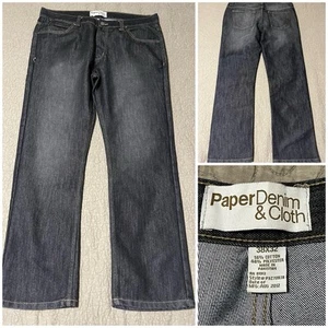 NUEVO Jeans Denim de Papel Negro y Tela Talla 38x32 Sueltos Urbanos - Imagen 1 de 16