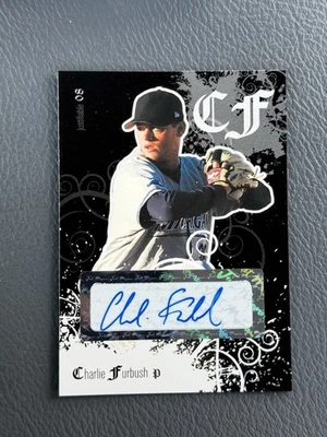 RARE! 2008 Just Minors Black Glossy Edition 1/1 Charlie Furbush #JF-23 AUTO - Image 1 of 2