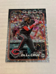 2024 Topps Elly de la Cruz #141 lámina de hielo agrietada plateada Rookie Reds SP M4 - Imagen 1 de 2