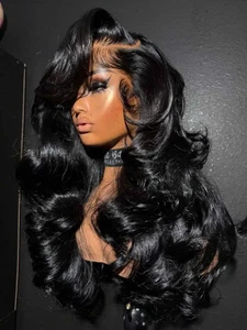 Body Wave Human Hair 13X6 HD Lace Frontal Wig 5x5 Gluless Lace Closure Wigs  - Picture 1 of 10