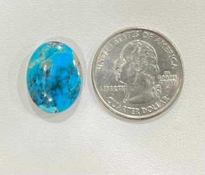 Kingman Turquoise Oval Cabochon Gemstone Natural Kingman Turquoise 10.50CT G0=58 - Picture 1 of 5