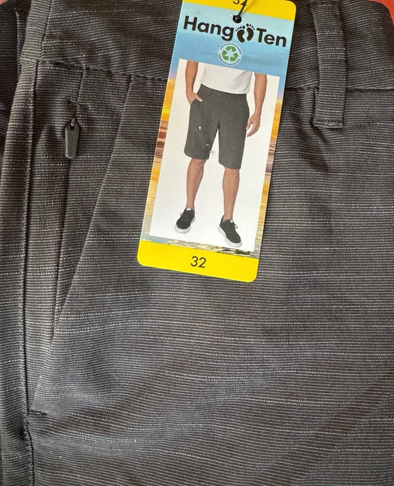 Pantalones Cortos Hang Ten Para Hombre Híbridos Ligeros Elastizados Secado Rápido Negros Talla 32 Nuevos con Etiquetas Foto 1 de 1