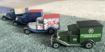 4 Matchbox Ford A Vans. Made In Macau/China 1980's. - Image 1 of 4