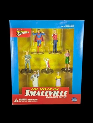 Juego de figuras de PVC The Silver Age SMALLVILLE 7 piezas DC Direct 2001 -NUEVO Superman Foto 1 de 4