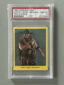 JUSTIN BRADSHAW HAWK JBL 1997 Cardinal WWF WWE RC Rookie Wrestling PSA 10 GEM - Picture 1 of 1