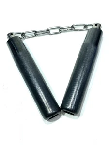 Blitz Sport Teleskop Nunchaku für Kampfsport Karate Training - Schwarz Silber - Bild 1 von 4