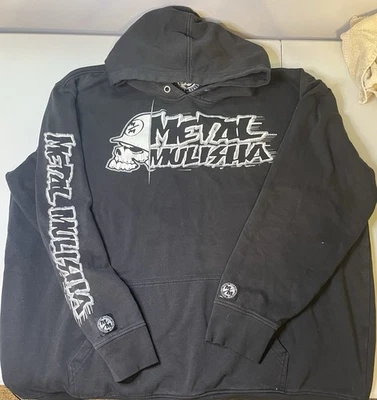 Y2K Metal Mulisha Hoodie Masculino XXL Preto Pulôver Grunge Skatista Jaqueta Caveira Antigo - Imagem 1 de 4