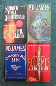 LOT 4 PB ADAM DALGLIESH MYSTERY SERIES BY P.D. JAMES: SHROD FOR A NIGHTINGALE + - Imagen 1 de 4