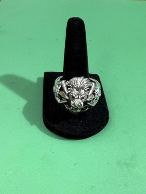 Nightrider Men's Sterling Silver Rudiarius Band Size 12.5 with Garnet stones 34G - Image 1 of 4