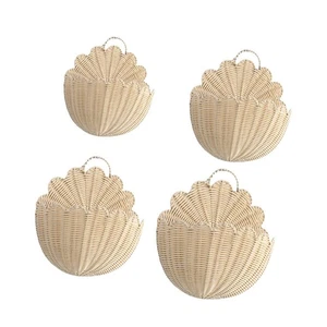 Wall Hanging Basket Imitation Rattan Decoration for Kitchen Garden Bathroom - Picture 1 of 29