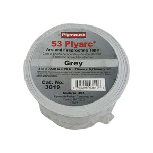 Plymouth 53 Plyarc 3819 Arc and Fireproofing Tape 3in x 20ft Gray NEW - Picture 1 of 4
