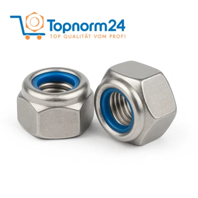 Sicherungsmutter Selbstsichernde Muttern DIN 985 Edelstahl A2 V2A M3 M4 M5 M6 M8 - Bild 1 von 2