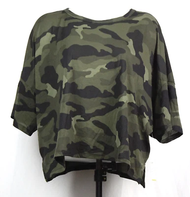 NUEVO NUEVO CON ETIQUETAS Camiseta Antigua Azul Marino Activa Go-Dry Todo el Día Recortada S/S Verde Camuflada XL Foto 1 de 3