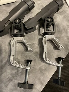 2 Stück Angelboot Ruten Rutenhalter mit 360 Grad verstellbar großer Schraubzwinge - Bild 1 von 1