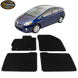 Fits 10-11 Toyota Prius 4Dr Floor Mats Carpet Front & Rear Nylon Black 4PC - Picture 1 of 6