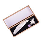 Metal Feather Bookmarks Classical Chinese Style Creative Book Reading Art Gi F*