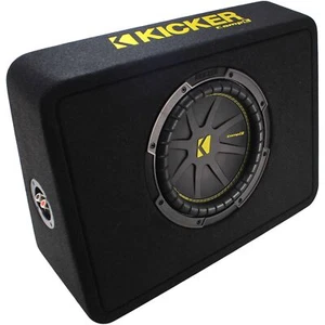 Kicker CompC 10" 250W RMS 4-Ohm Compact Loaded Subwoofer Enclosure / 50TCWC104 - Picture 1 of 9