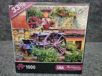 Majestic by Springbok 1000 Piece Puzzle COLORFUL COURTYARD - Image 1 of 4