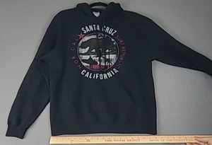 Adult Pull-over Hoodie Santa Cruz California Nor Cal Surf Republic Black Size M - Picture 1 of 7
