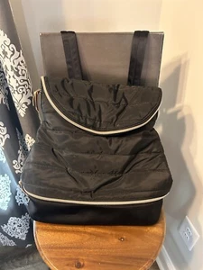 Women's Stella & Dot Crush It Black Quilted Nylon Backpack Bag Gym Travel Lined - Picture 1 of 6