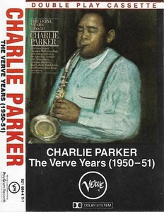 Charlie Parker ‎The Verve Years (1950-51) CASSETTE ALBUM JAZZ BOP DOUBLE PLAY - Picture 1 of 7