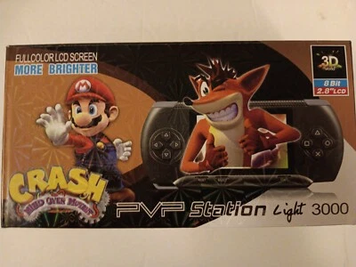 Console di gioco PVP Station Light 3000 nera schermo LCD 2,8" portatile/riproduzione TV - Immagine 1 di 4