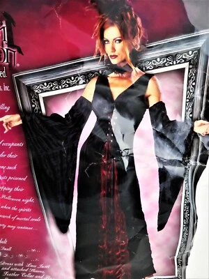 万圣节服装 吸血鬼情妇 Mayhem Mansion 成人 小号 带额外配件! — 第 1/4 张图片