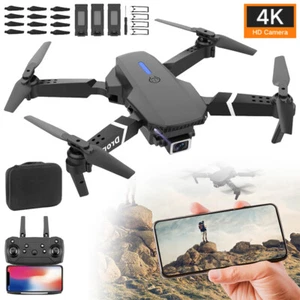 Mini RC Drone 4K HD Dual Camera WIFI Selfie Camera Foldable Quadcopter Aircraft - Picture 1 of 12
