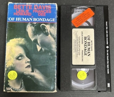 Of Human Bondage VHS Tape Bette Davis Leslie Howard Frances Dee Former Rental Foto 1 de 4