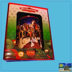 1998 Budweiser Clydesdales Holiday Mug Collector’s Series Christmas Beer Stein - Bild 1 von 9
