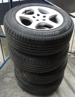 195 65 15 Hankook Sommer, Alukompletträder, 6-8mm,  Lkr 100 - Bild 1 von 4