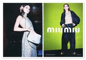 Printanzeige Miu Miu Nuit Fashion Campaign Ciara Bravo 2021 2-seitige Werbung - Bild 1 von 5
