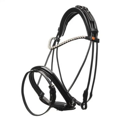 Horsecode Trense Moonlight diamond Vollblut cob  rundgenäht Strass  Lack - Bild 1 von 4