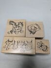 Vintage PSX Santa Rosa Rubber Stamps Wood Baby Themed