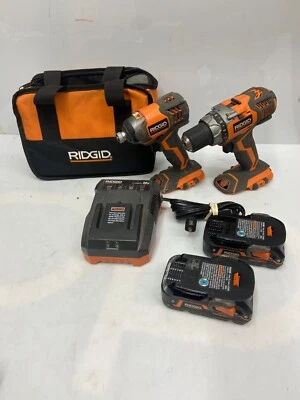 Ridgid R86008 & R86034 18V Li-Ion 1/2" Cordless Drill Kit (HE1044313) Excellent - Image 1 of 2