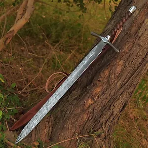 Personalisiertes Wikinger Schwert | Handgeschmiedeter Damaststahl | Mittelalt... - Bild 1 von 12