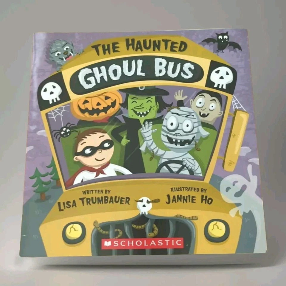 The Haunted Ghoul Bus by Lisa Trumbauer Paperback Book and Audio CD