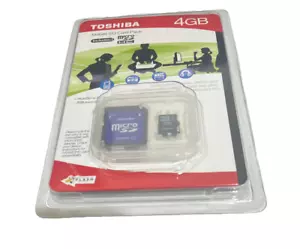 Pack carte adaptateur SD mobile Toshiba 4 Go Micrd SDC-4GTR pour mini sd ou standard - Photo 1 sur 4