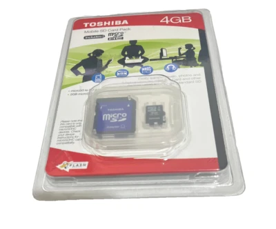 Toshiba 4GB Micrd mobile SD Adapter card pack SDC-4GTR for mini sd or standard - Image 1 of 4