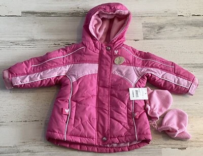Chaqueta Arizona Niñas Rosa con Mitones Talla 12 Meses Nueva con Etiquetas Foto 1 de 3