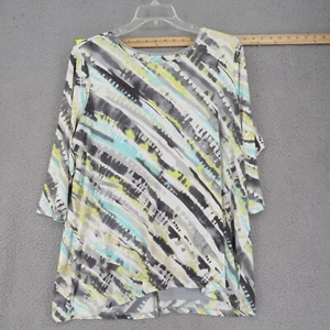 Suéter para mujer ALIA Plus manga 3/4 multicolor talla 2X - Imagen 1 de 13