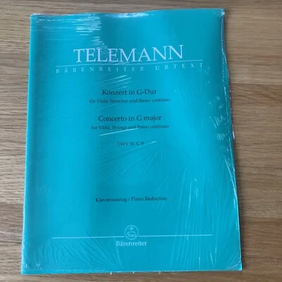 TELEMANN - for Viola, Srings, Basso Continuo - Barenreiter - New Sealed - Image 1 of 2