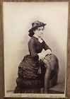 Minneapolis c,1880/90s  Cabinet Card Photo Young Woman Hat Dress Bustle (Jacoby)