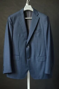 Men's BOGGI MILANO Blazer 40US/UK 50IT Blue Wool check Super 120's - Picture 1 of 10