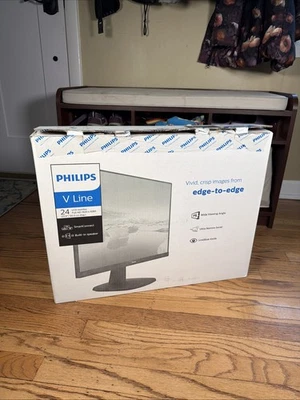 Philips V-Line 23.8" Full HD LCD IPS Monitor 75Hz 1920x1080 243V7QJAB - Image 1 of 4